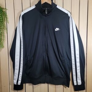 Nike Jacket Black with White Stripes